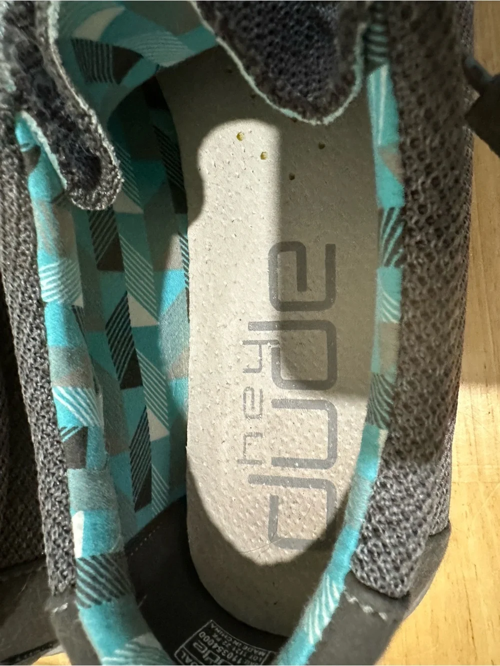 Hey Dude Dark Gray Slip-On Loafers with Teal Accent